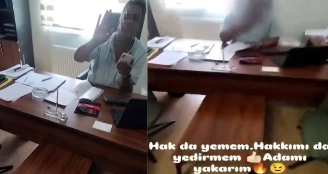 isten cikarilan kadin amirinin uzerine kaynar su dokup o anlari kayda aldi qvc7bs9b